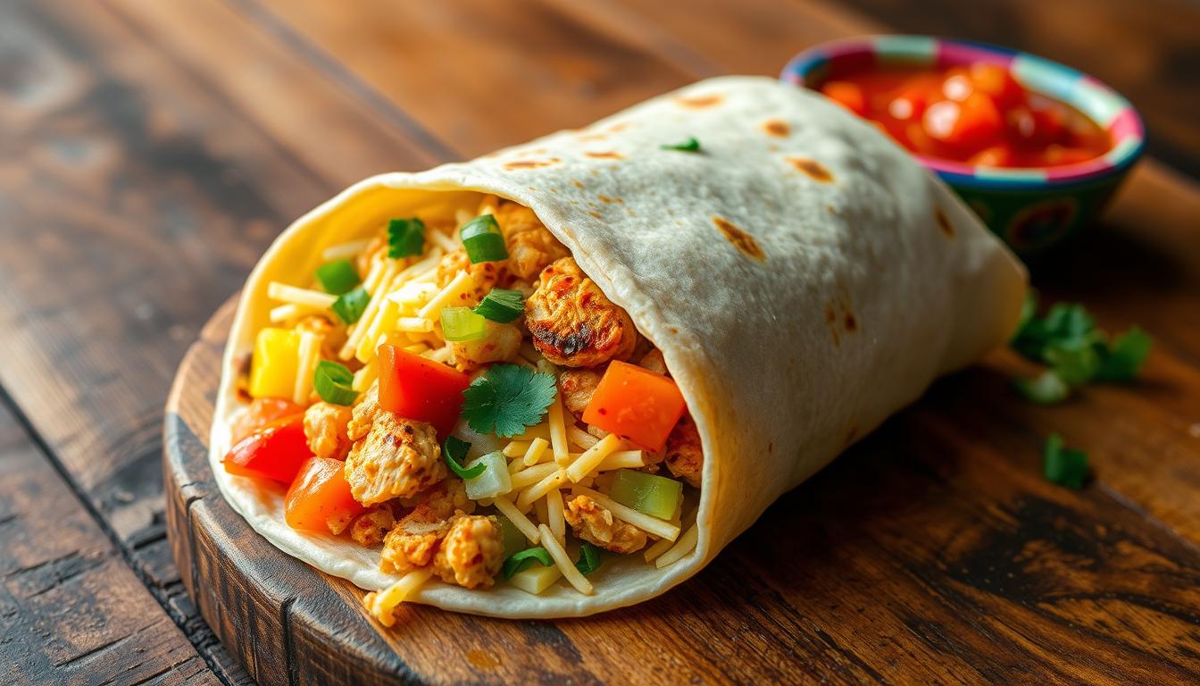 chicken breakfast burrito