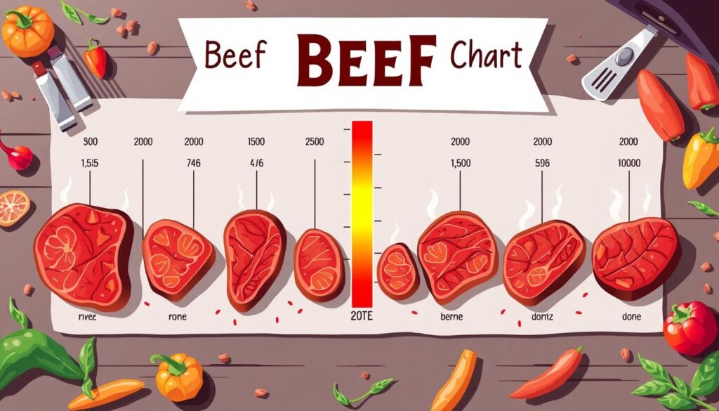 Beef Temperature Chart for Pepper Lunch