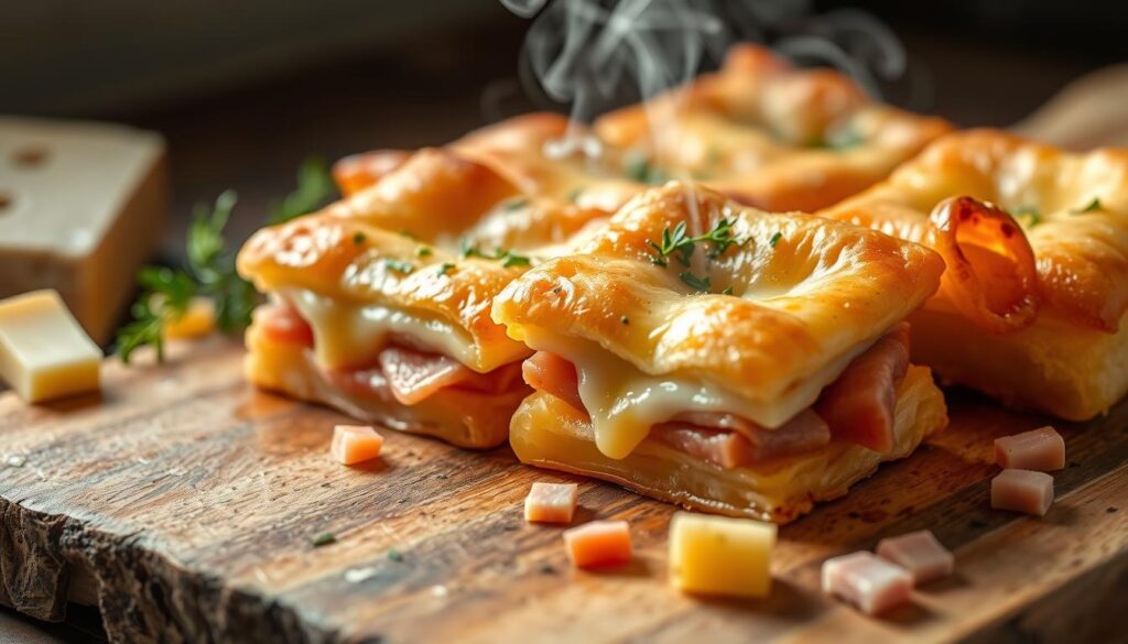 Ham and Cheese Puff Pastry Squares